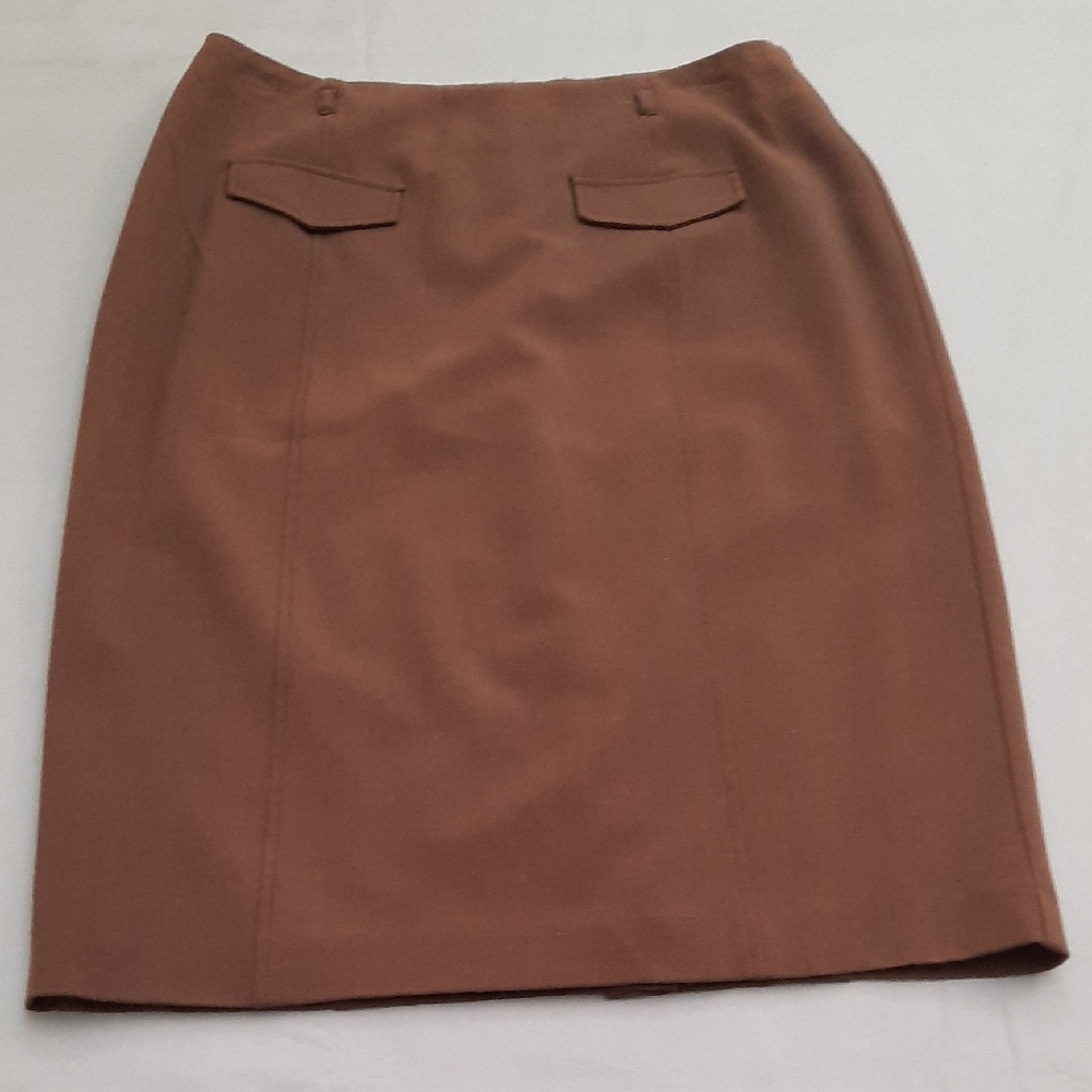 Dressbarn Elegant Brown Pencil Skirt - Size 4